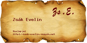 Zsák Evelin névjegykártya